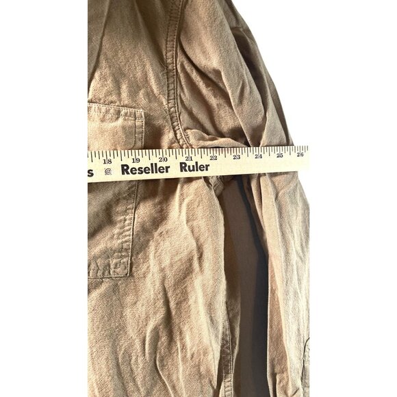 Carhartt Shirt Mens Large Tan Loose Fit Cotton Button Up Workwear Pair of 2 - Picture 6 of 12